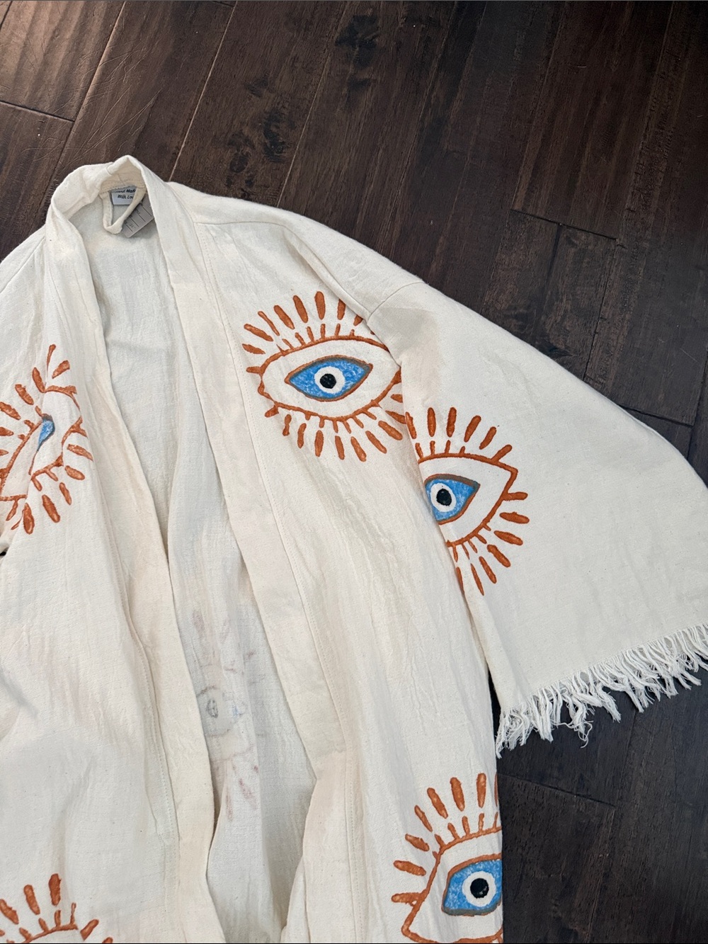 New Evil eye boho Lightweight handmade kimono
